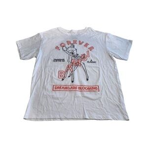 Disney Bambi Womens Juniors Large (11-13) Fully Embroidered T Shirt‎